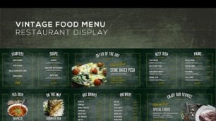 'Vintage Food Menu - Restaurant Display (After Effects Template)'