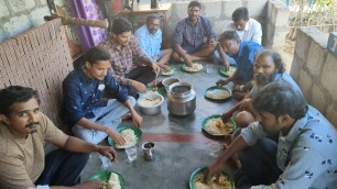 'Eating food | in shooting time | basmati rice sambar | test food recipe in telugu | Gunti Nagaraju'