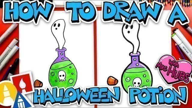 'How To Draw Halloween Potion With Mrs. Hubs'