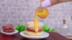 'Delicious Miniature Egg Benedict Recipe - ASMR Cooking Mini Food'