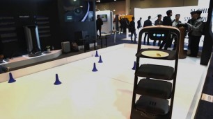 'Food delivery robot by Pudu at CES 2020'