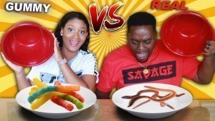 'GUMMY FOOD VS REAL FOOD CHALLENGE! | THE BEAST FAMILY'