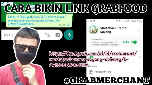 'Cara membuat link grabfood | bagikan link di medsos'