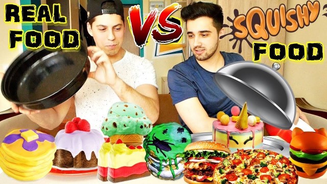 'SQUISHY FOOD vs. REAL FOOD !! (CHALLENGE NEBUN)'