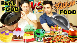 'SQUISHY FOOD vs. REAL FOOD !! (CHALLENGE NEBUN)'