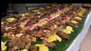 'FILIPINO FOOD BOODLE FIGHT. FILIPINOS EAT WITH THEIR HANDS ✋