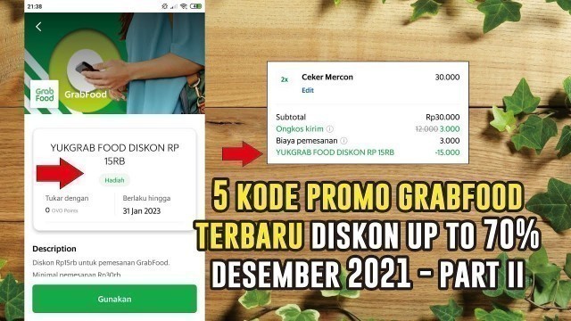 'UPDATE 5 KODE PROMO GRABFOOD TERBARU DISKON UP TO 70% DESEMBER 2021 - PART II'