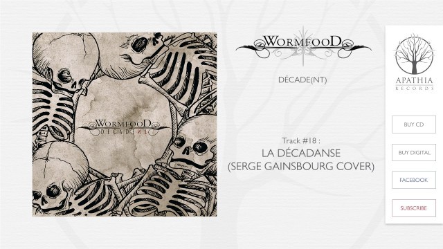 'Wormfood \"La Décadanse [Serge Gainsbourg Cover]\" (2012, Apathia Records)'