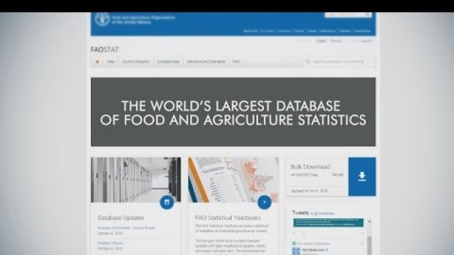 'FAOSTAT: the world\'s largest database of food and agriculture statistics'