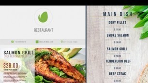 'Restaurant Digital Food Menu | After Effects template'