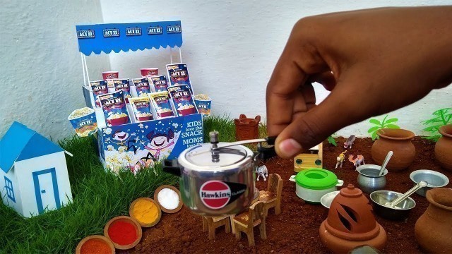 'Mini Popcorn | Miniature Cooker | Miniature Cooking | Mini Food Popcorn'