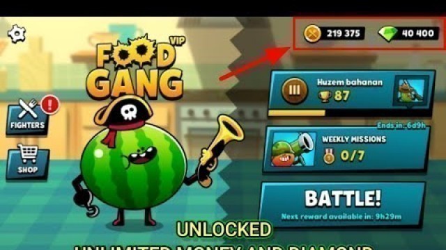 'Food Gang Mod Apk Unlimited Gems Dan Money'