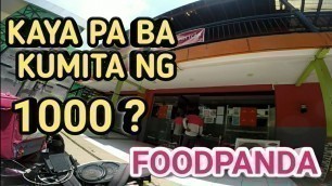 'KAYA PA BANG KUMITA NG 1000 PESOS KA FOODPANDA | BATCH 4 | BUHAY FOODPANDA RIDER'