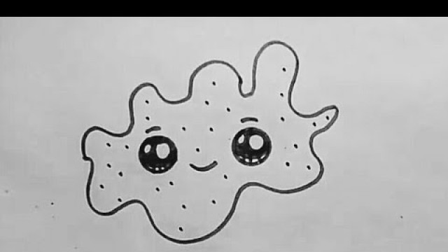 'How to draw a cute Amoeba. Cute Drawings.'