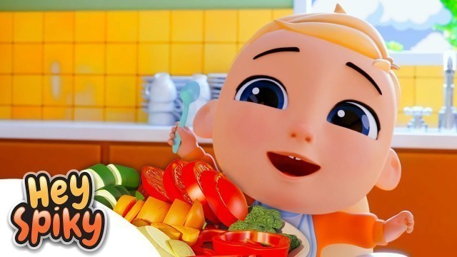 'Vegetable & Healthy Food Song | Hey Spiky Nursery Rhymes & Kids Songs'