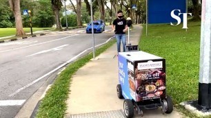 'Foodbot: NTU student start-up builds Singapore’s first self-driving delivery robot'