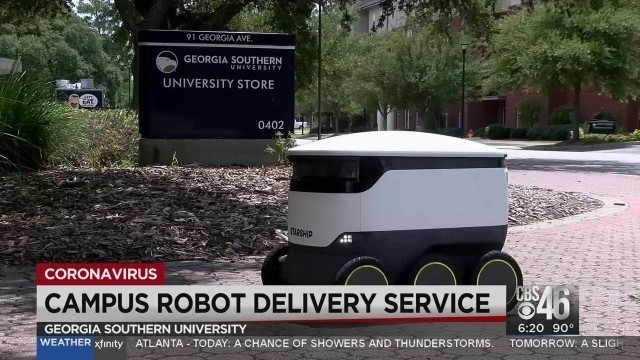 'Georgia Southern tests out robot delivery system'