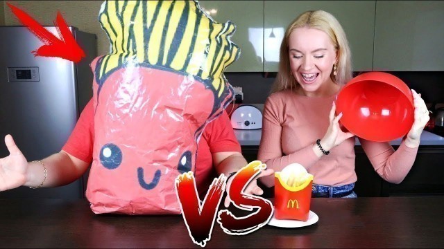 'ОБЫЧНАЯ ЕДА против СКВИШИ ЧЕЛЛЕНДЖ / SQUISHY FOOD vs REAL FOOD CHALLENGE'