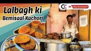 'Lucknow Street food Daal aur Pyaj ki tasty Kachori | Lalbagh Street food'