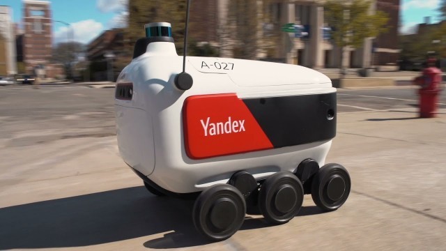 'Yandex Rover delivers in Ann Arbor'