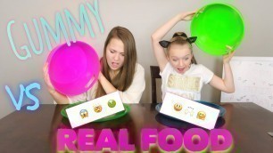 'GUMMY FOOD VS REAL FOOD CHALLENGE | Bryleigh Anne'