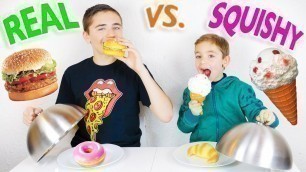 'SQUISHY FOOD VS. REAL FOOD CHALLENGE ! - Vraie ou fausse nourriture ?'