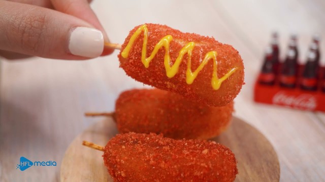 'Cheetos Cheese Corn Dog Recipe | ASMR Miniature Cooking'