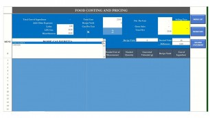 'Food Costing Using Microsoft Excel'