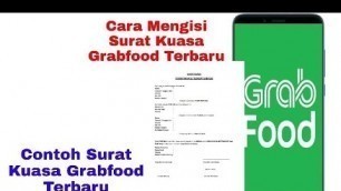 'Contoh Surat Kuasa Grabfood Terbaru'