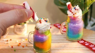 'So Tasty Miniature Rainbow Smoothies Recipes | Miniature Cake Ideas | Tiny Cakes'