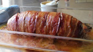 'Bacon-Wrapped Buffalo Meatloaf - How to Make Buffalo Bacon Meatloaf'