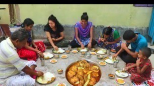 'Ajke Maa Rann Korlo Deshi Macher Jhol Ar Baganer Tatka Kichu Sabji -Bengali Village Best Lunch'