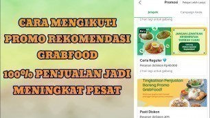 'Cara mengikuti promo rekomendasi Grabfood'