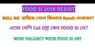 'FOOD SI-2018 RESULT - VERY HIGH CUT OFF, WHY?'