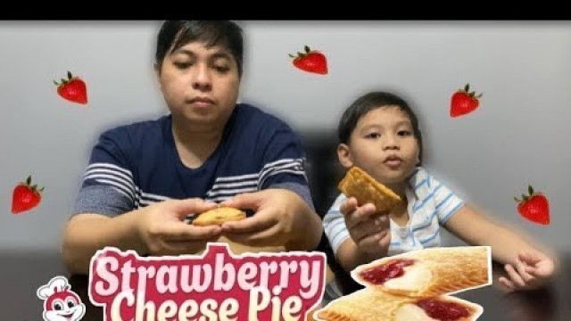 'JOLLIBEE STRAWBERRY CHEESE PIE | FOOD TEST | FAMILY V TV'