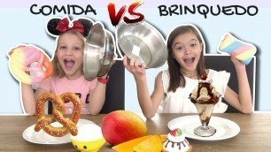 'COMIDA DE VERDADE VS BRINQUEDO!!! (SQUISHY)!! SQUISHY VS REAL FOOD'