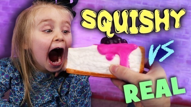 'SQUISHY FOOD vs REAL FOOD CHALLENGE!!! (Kids Edition)'