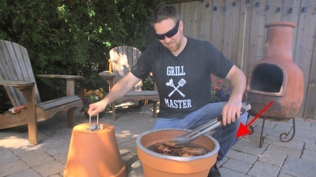 'DIY Flower Pot Grill & Smoker'