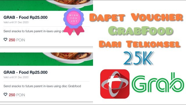 'Cara Redeem tukar Telkomsel Poin | Real Tukar poin GrabFood | Grab food 25K Telkomsel'