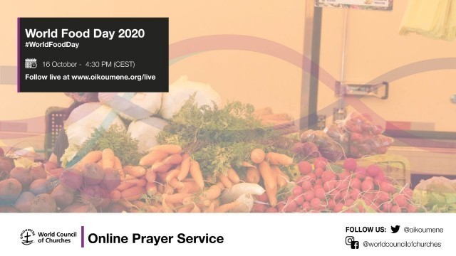 'Online prayer service for World Food Day'