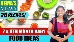 '7 & 8 Months Baby Food Ideas In Tamil | 28 Days Easy Baby Recipes |  Hema\'s Views'