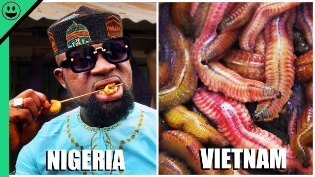 'Top 8 WORM Snacks From Around The World! RARE Bizarre Street Food!!'