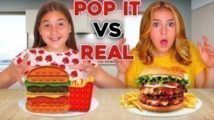 'Pop It Food VS Real Food | Pop It Challenge !'