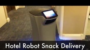 'Hotel Room Service Robot Delivering Snack'