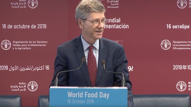 'Lecture on food, agriculture and sustainable development by Professor Jeffrey D. Sachs'