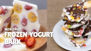 'Cara Membuat Frozen Yogurt Bark (Fruits & Cookies) | Camilan dari Yogurt'