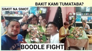 'BOODLE FIGHT WITH FAMILY | MUKBANG | IZZA VELASQUEZ'