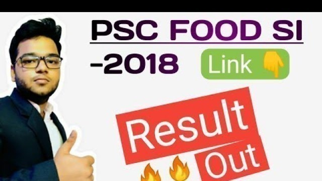 'PSC Food SI Result Out 2020 - Result Link - PDF download - 2018 Food SI Final Cut off WBPSC'